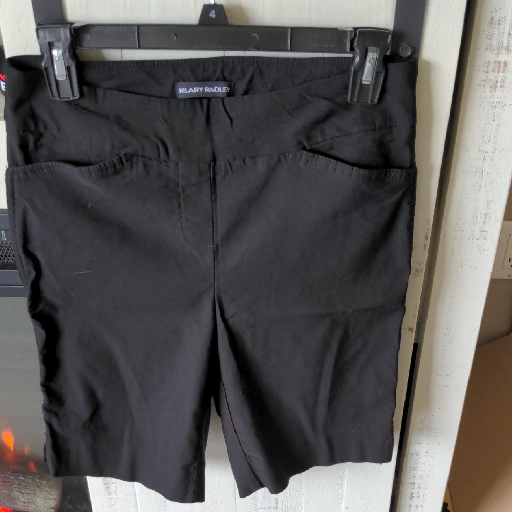 Hilary Radley Women's Classic Black Bermudas